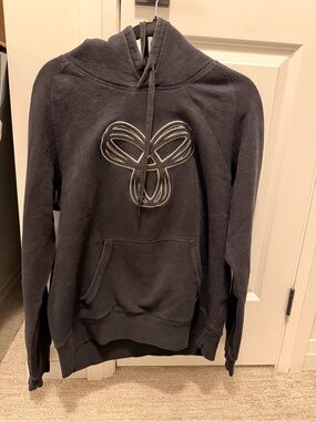 TNA Black Crewneck Hoodie with Embroidered Logo
